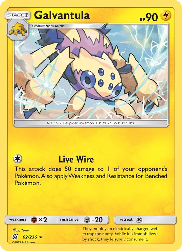 Galvantula card from Unified Minds, number 62/236