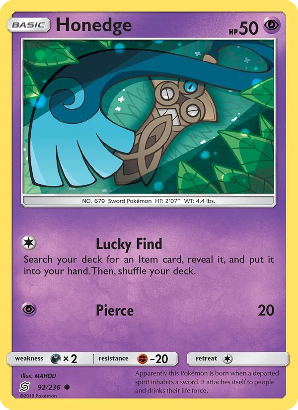 Honedge card from Unified Minds, number 92/236