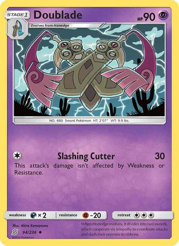 Doublade card from Unified Minds, number 94/236