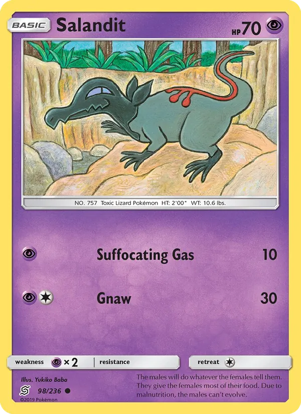 Salandit card from Unified Minds, number 98/236