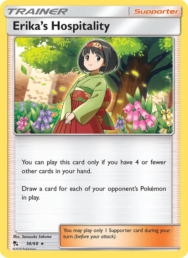 Erika’s Hospitality card from Hidden Fates, number 56/68