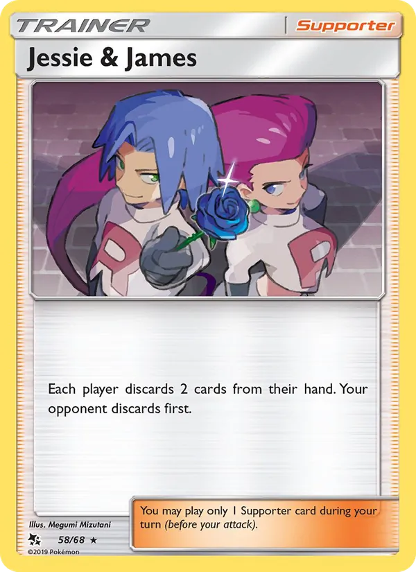 Jessie & James card from Hidden Fates, number 58/68