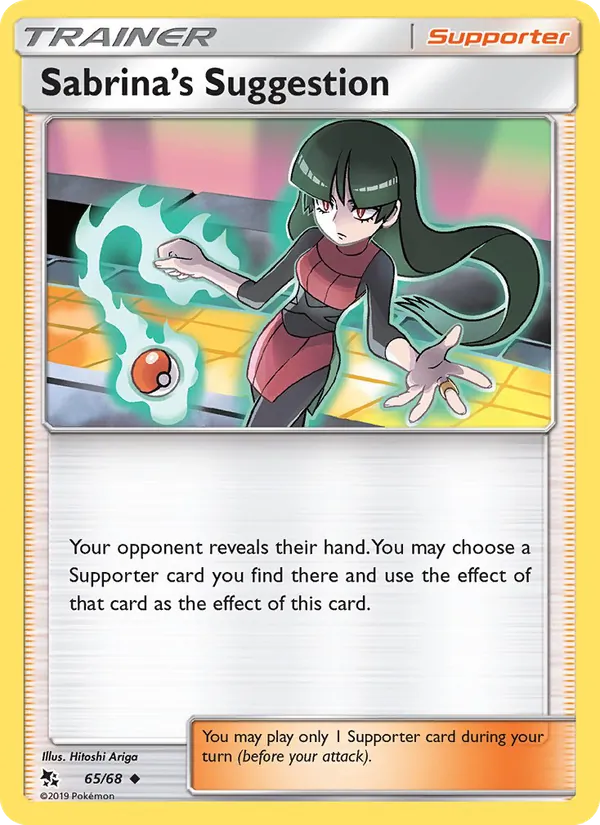 Sabrina’s Suggestion card from Hidden Fates, number 65/68