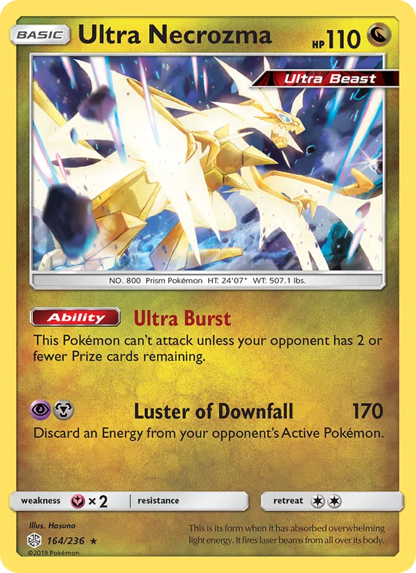 Ultra Necrozma card from Cosmic Eclipse, number 164/236