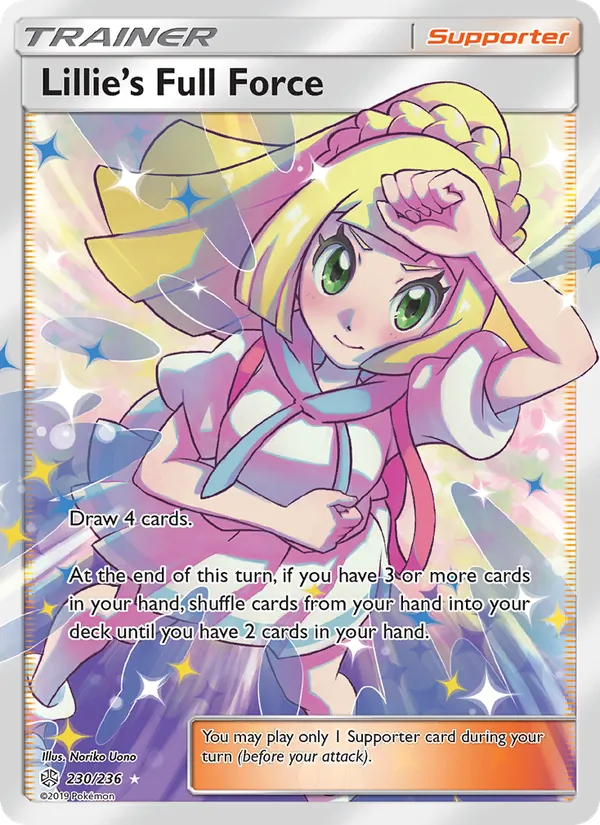 Lillie’s Full Force card from Cosmic Eclipse, number 230/236