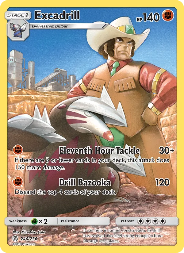 Excadrill card from Cosmic Eclipse, number 246/236