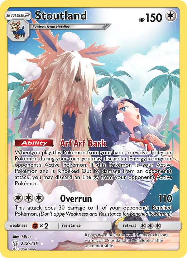 Stoutland card from Cosmic Eclipse, number 248/236