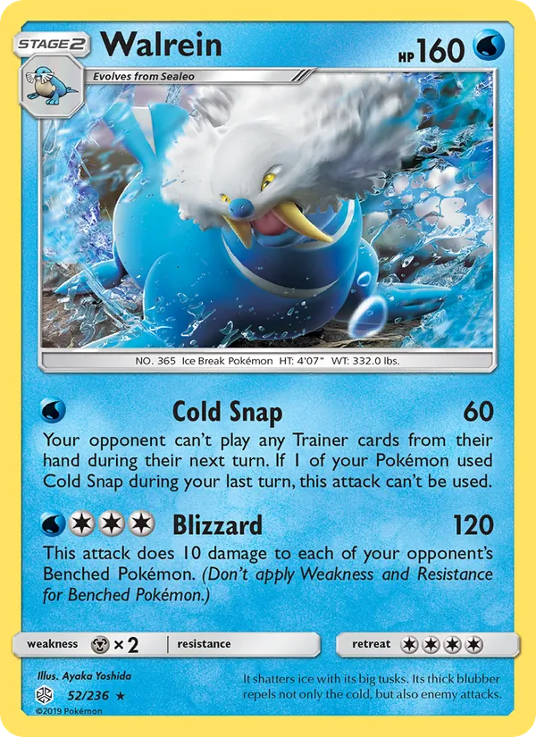 Walrein card from Cosmic Eclipse, number 52/236