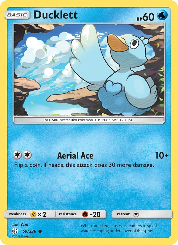 Ducklett card from Cosmic Eclipse, number 59/236