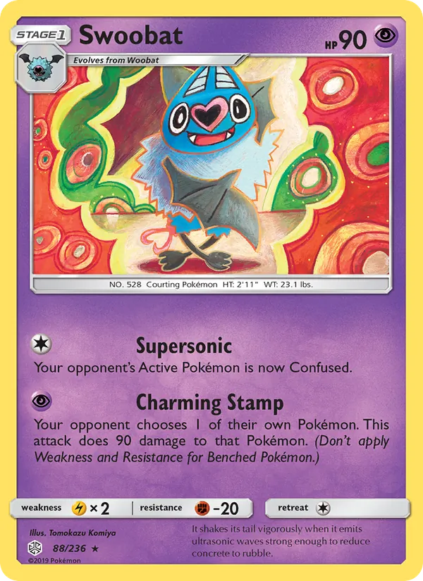 Swoobat card from Cosmic Eclipse, number 88/236