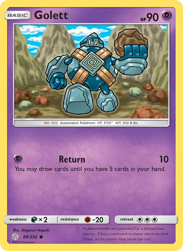 Golett card from Cosmic Eclipse, number 89/236