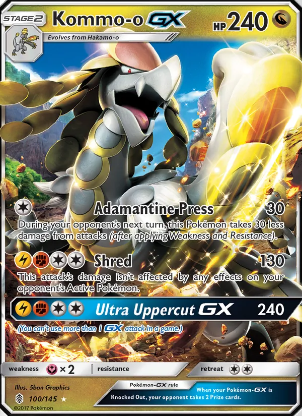 Kaart Kommo-o GX uit Guardians Rising, nummer 100/145