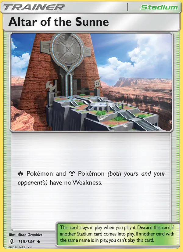 Kaart Altar of the Sunne uit Guardians Rising, nummer 118/145
