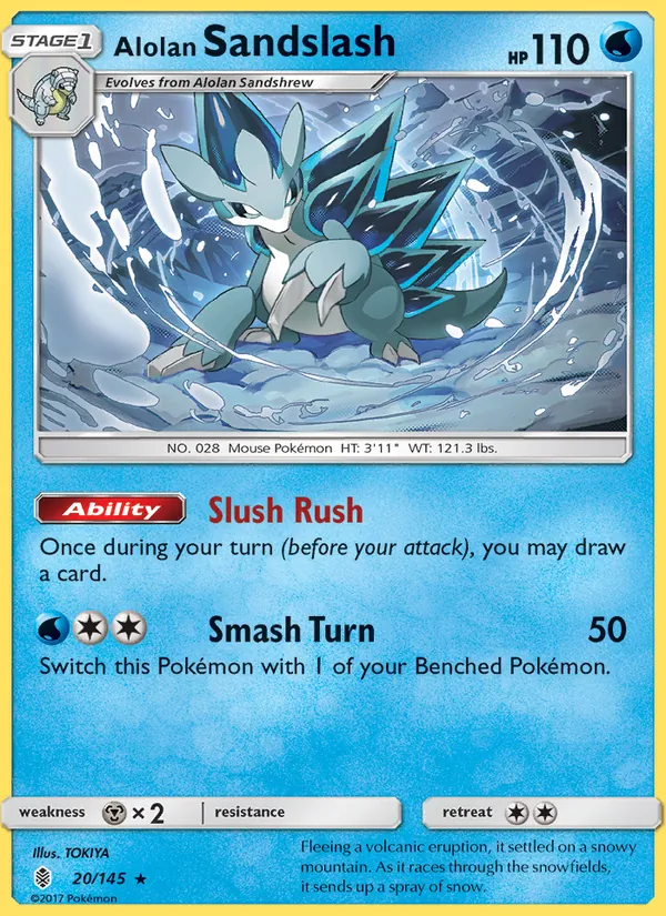 Kaart Alolan Sandslash uit Guardians Rising, nummer 20/145