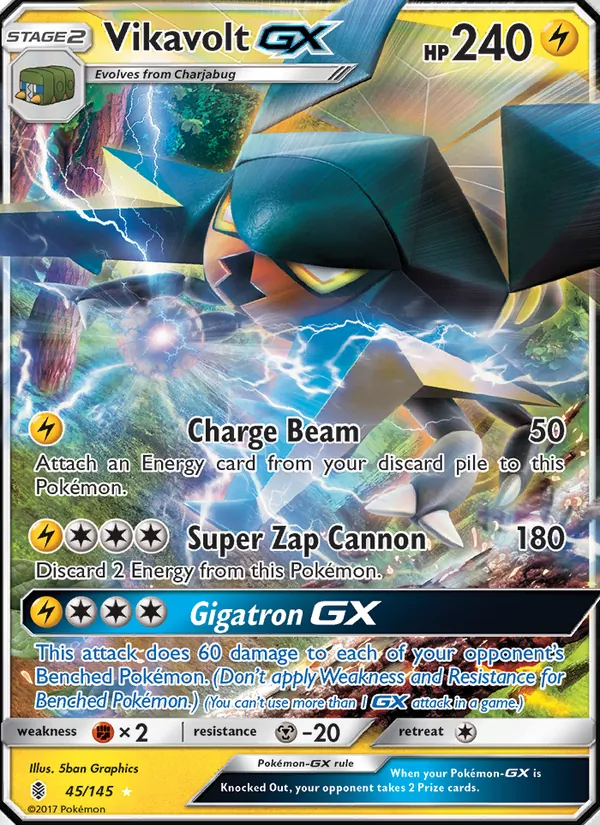 Kaart Vikavolt GX uit Guardians Rising, nummer 45/145