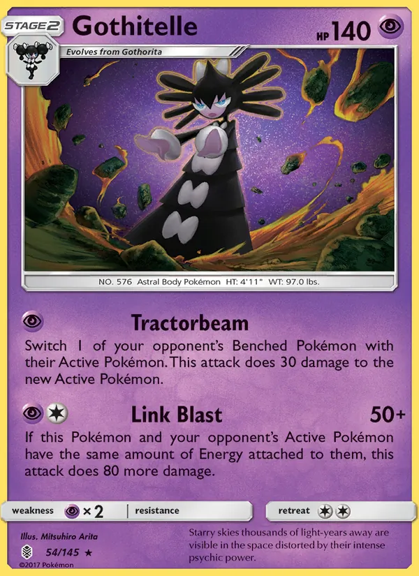 Gothitelle card from Guardians Rising, number 54/145