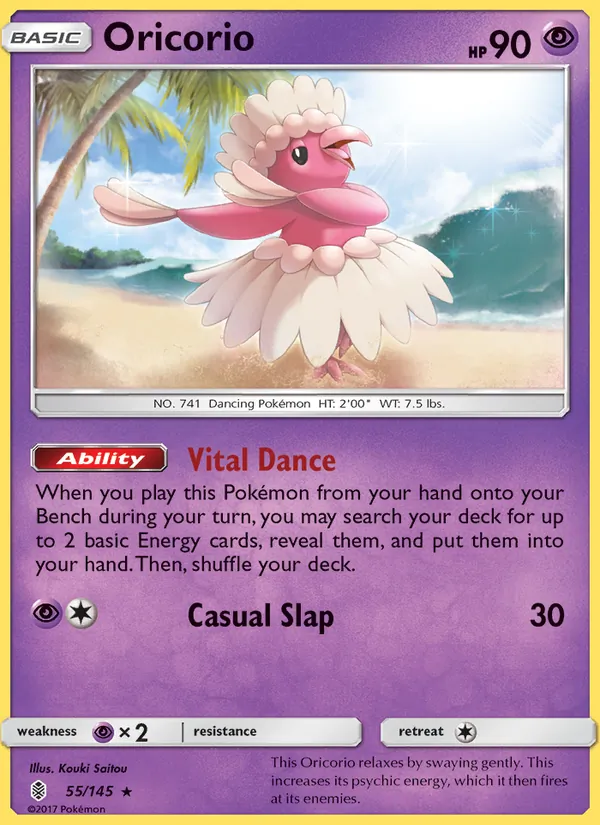 Kaart Oricorio uit Guardians Rising, nummer 55/145
