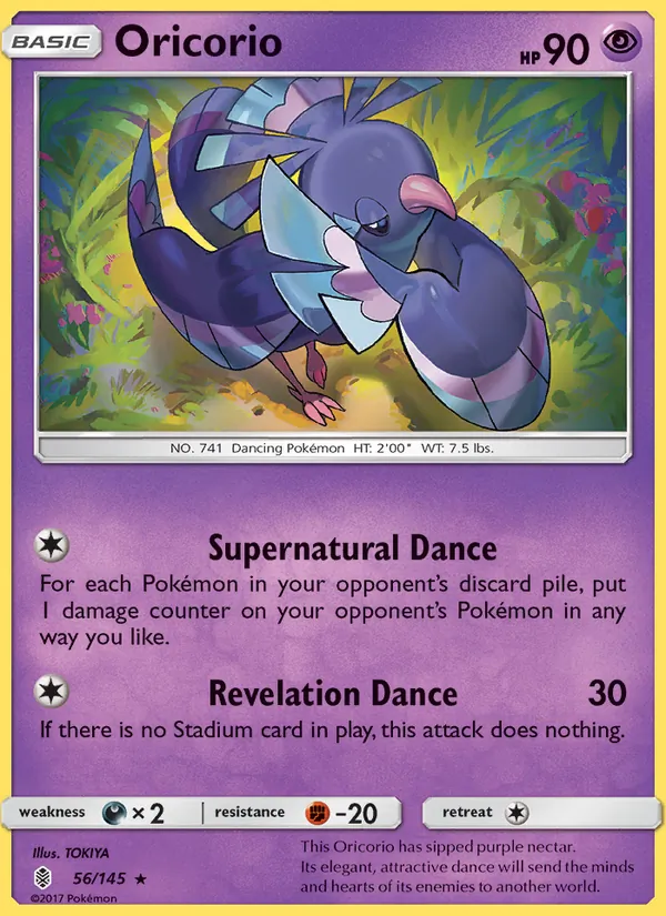 Kartu Oricorio dari Guardians Rising, nomor 56/145