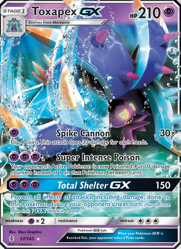 Kartu Toxapex GX dari Guardians Rising, nomor 57/145