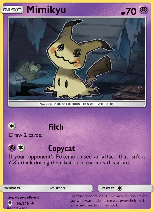Kartu Mimikyu dari Guardians Rising, nomor 58/145