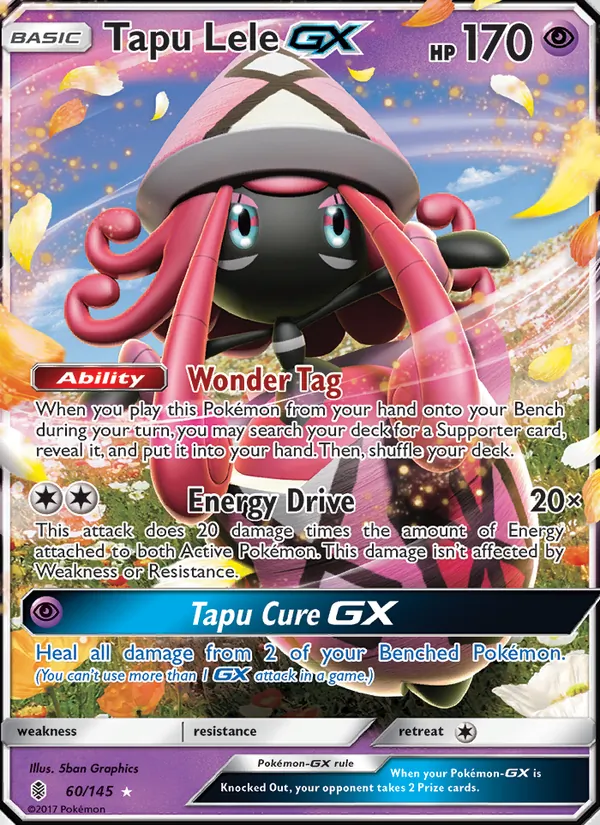 Kaart Tapu Lele GX uit Guardians Rising, nummer 60/145