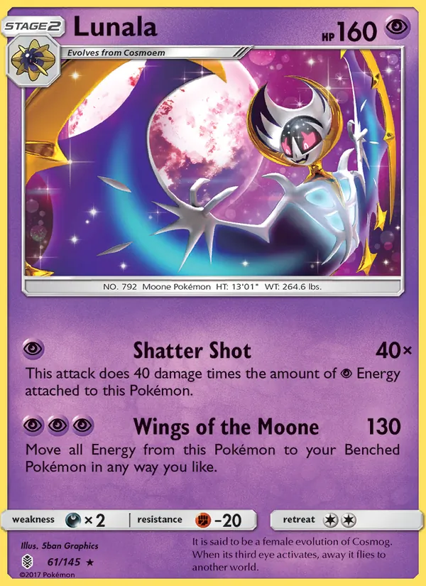 Kaart Lunala uit Guardians Rising, nummer 61/145