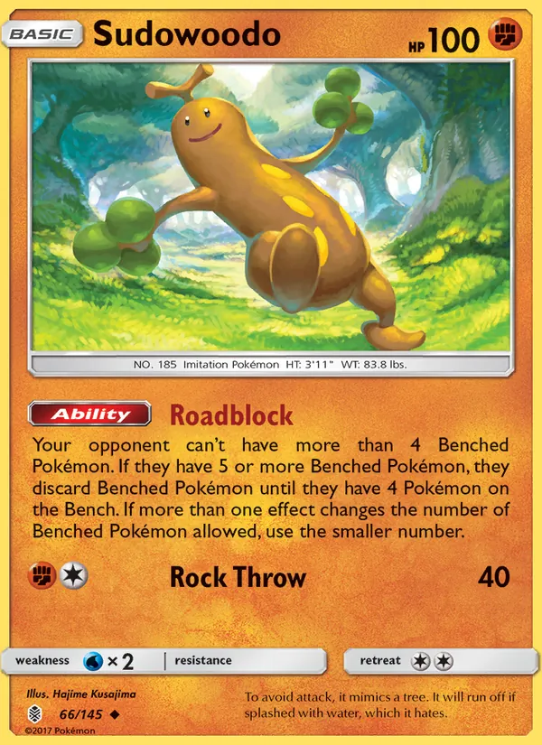Kartu Sudowoodo dari Guardians Rising, nomor 66/145