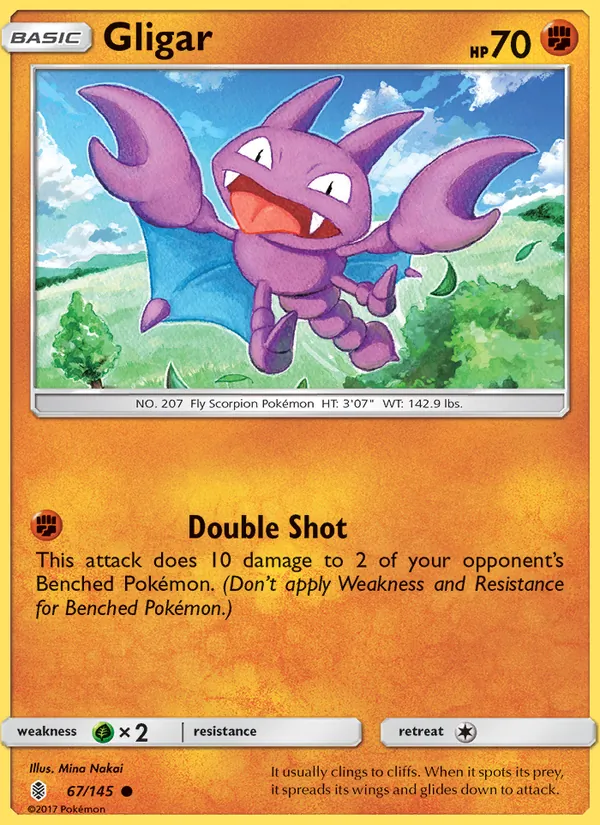 Kaart Gligar uit Guardians Rising, nummer 67/145
