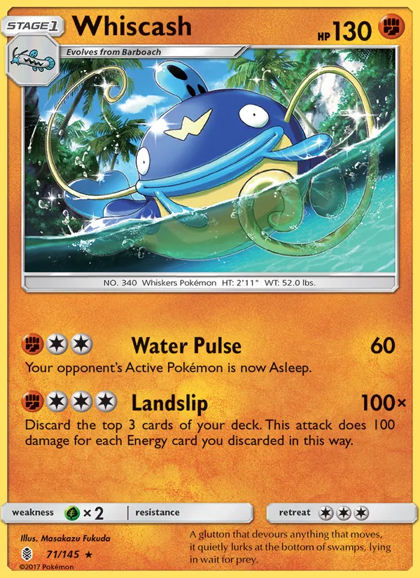 Whiscash card from Guardians Rising, number 71/145