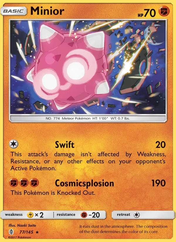 Minior card from Guardians Rising, number 77/145