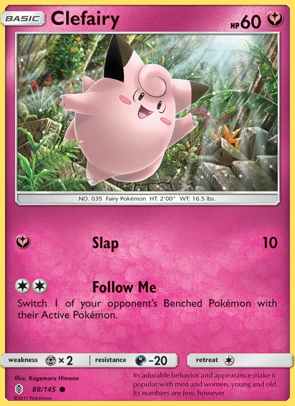 Kartu Clefairy dari Guardians Rising, nomor 88/145
