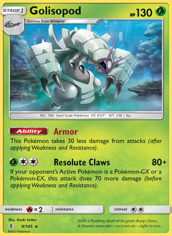Kartu Golisopod dari Guardians Rising, nomor 9/145