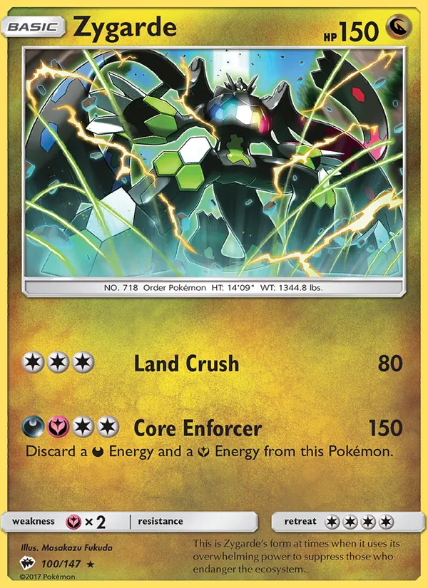 Kartu Zygarde dari Burning Shadows, nomor 100/147