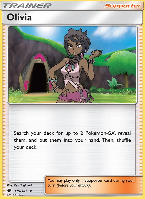 Kaart Olivia uit Burning Shadows, nummer 119/147