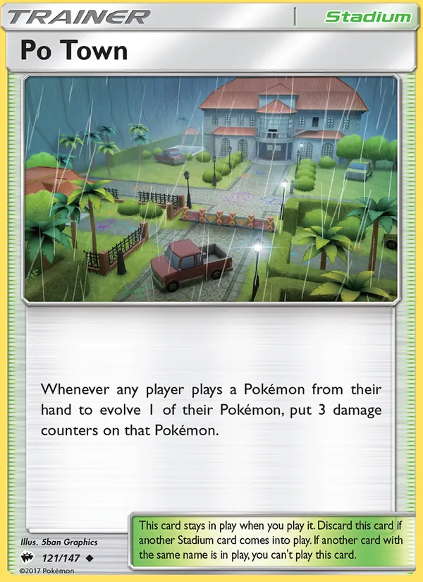 Kaart Po Town uit Burning Shadows, nummer 121/147