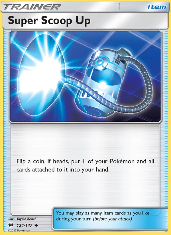 Kartu Super Scoop Up dari Burning Shadows, nomor 124/147