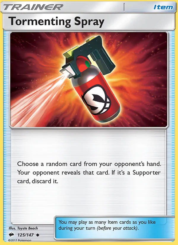 Kaart Tormenting Spray uit Burning Shadows, nummer 125/147