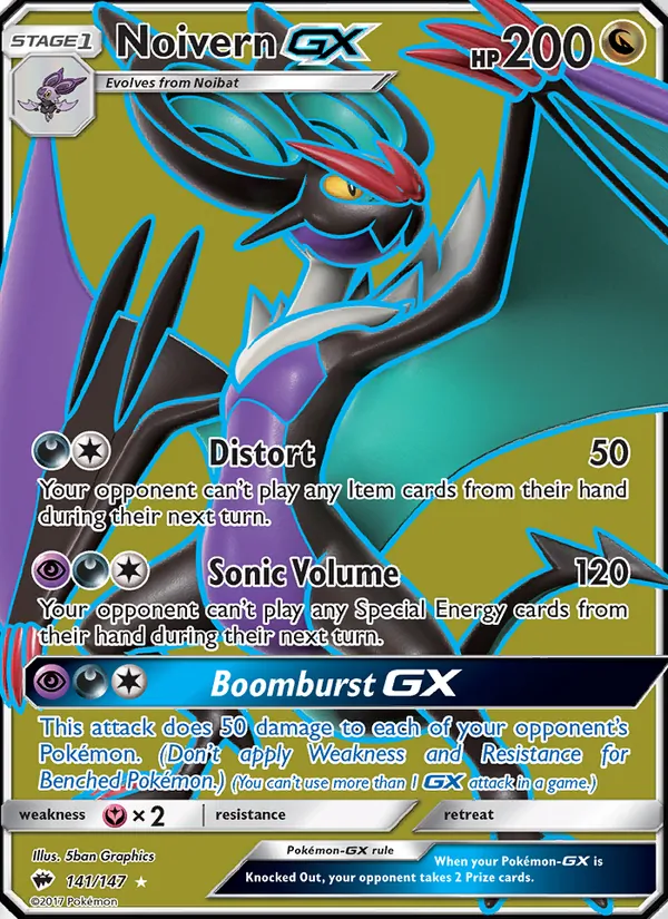 Kaart Noivern GX uit Burning Shadows, nummer 141/147