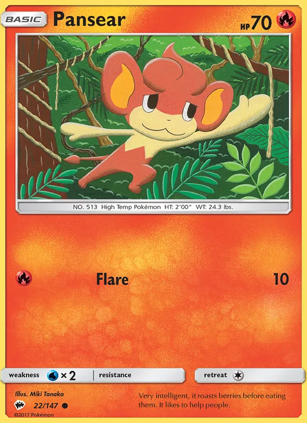 Kartu Pansear dari Burning Shadows, nomor 22/147
