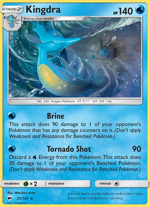 Kartu Kingdra dari Burning Shadows, nomor 31/147
