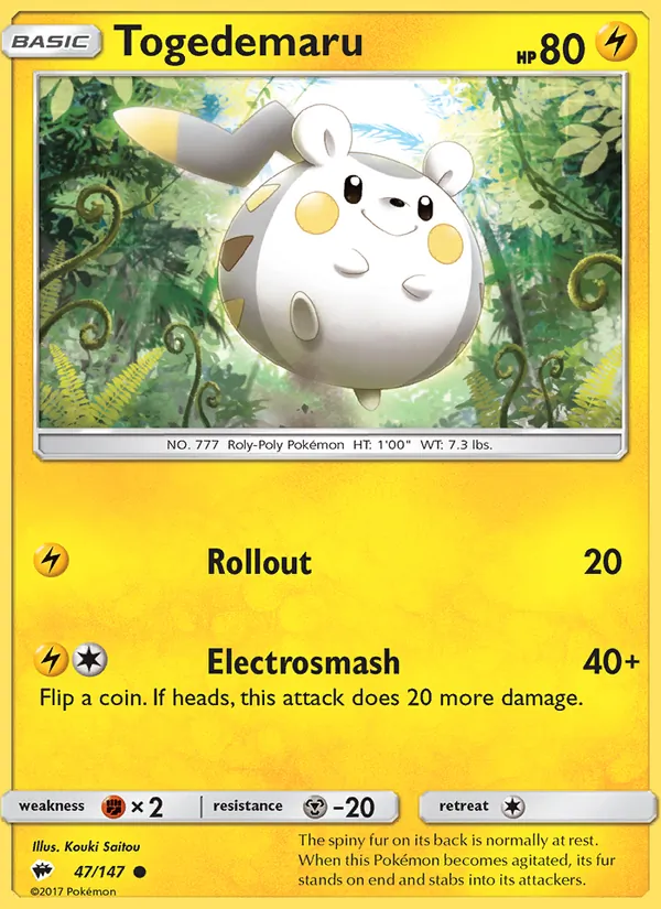 Kaart Togedemaru uit Burning Shadows, nummer 47/147