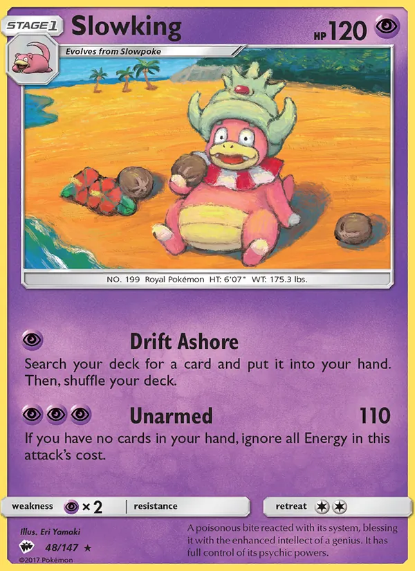 Kartu Slowking dari Burning Shadows, nomor 48/147