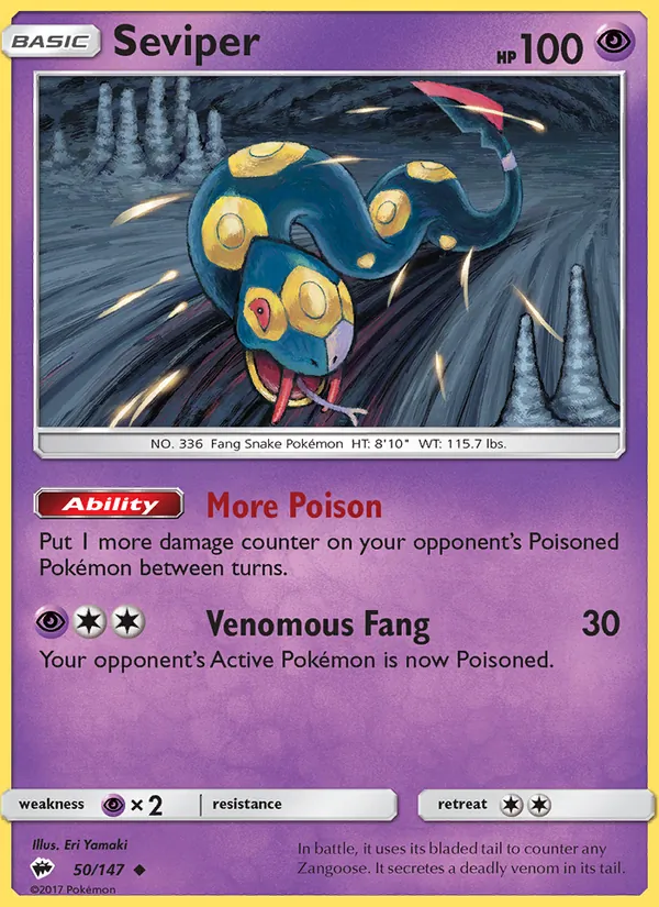 Kartu Seviper dari Burning Shadows, nomor 50/147