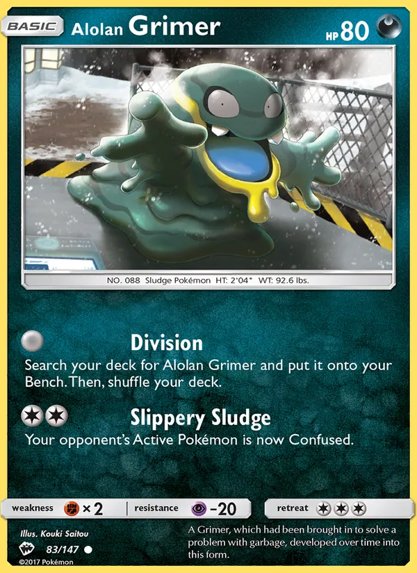 Kartu Alolan Grimer dari Burning Shadows, nomor 83/147
