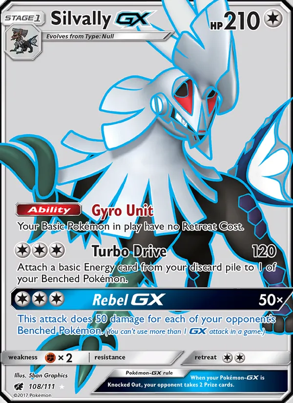 Silvally GX card from Crimson Invasion, number 108/111