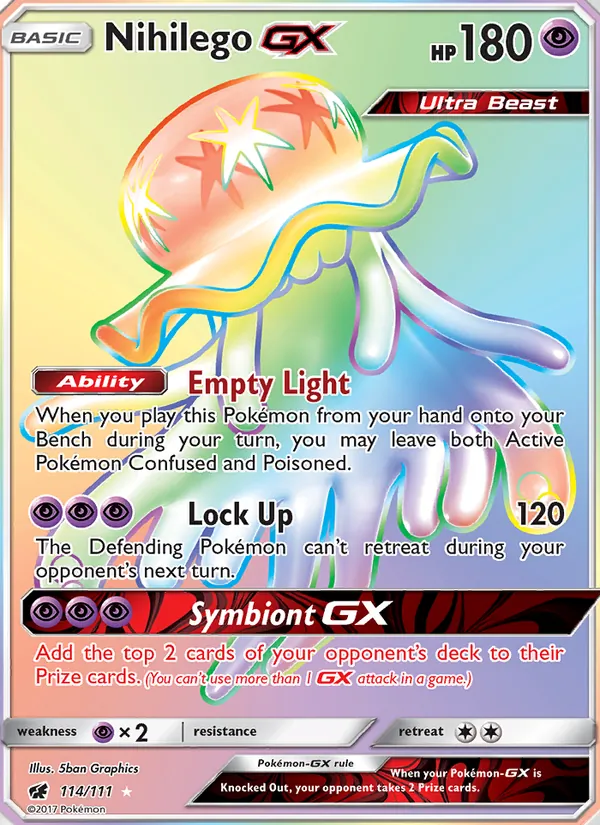 Nihilego GX card from Crimson Invasion, number 114/111