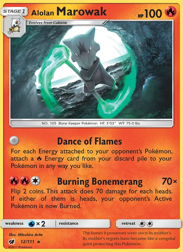 Kartu Alolan Marowak dari Crimson Invasion, nomor 12/111
