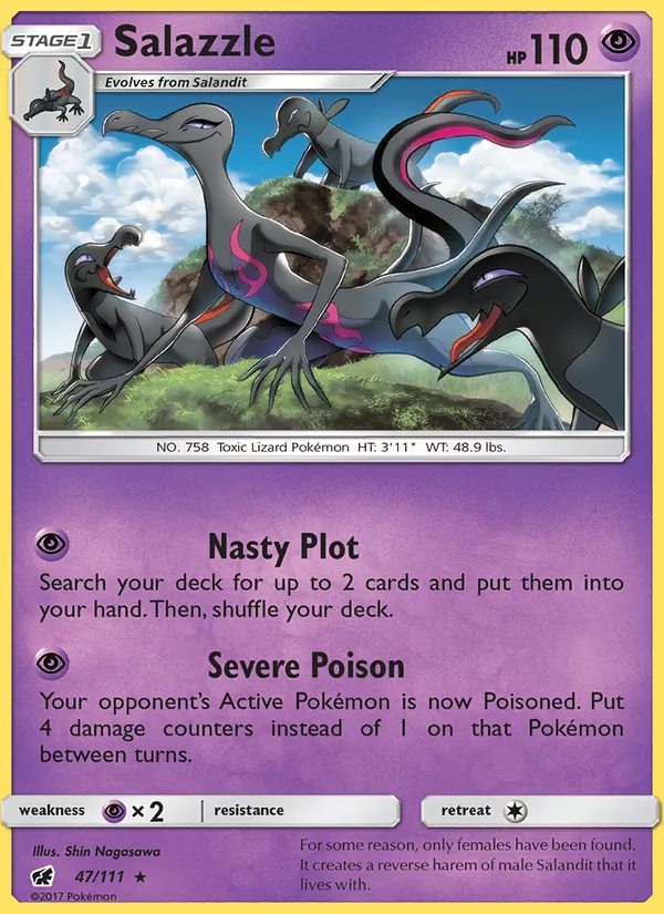 Kartu Salazzle dari Crimson Invasion, nomor 47/111