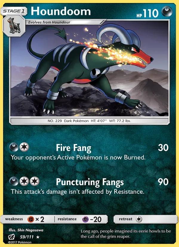 Kaart Houndoom uit Crimson Invasion, nummer 59/111