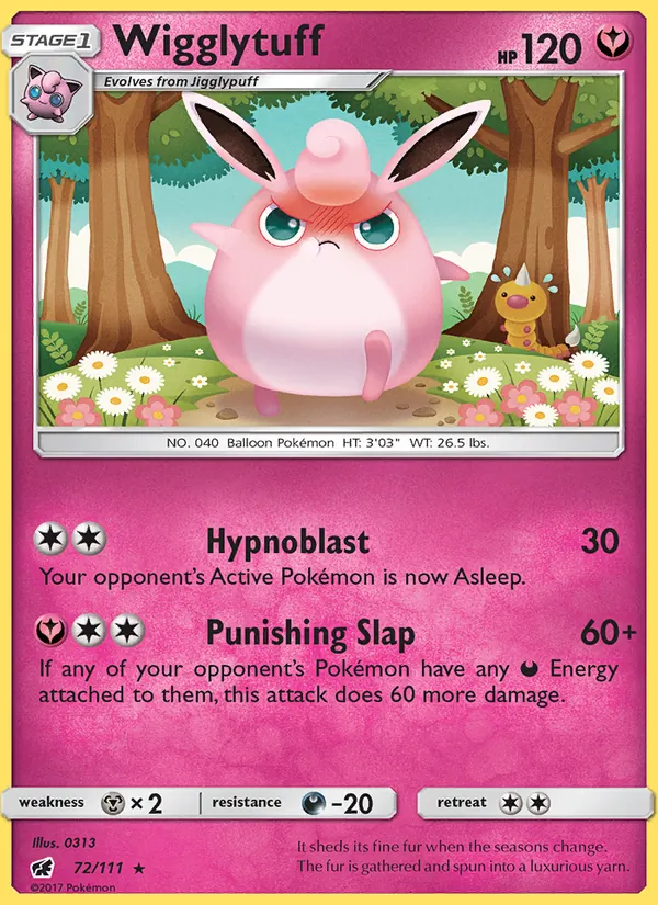 Kaart Wigglytuff uit Crimson Invasion, nummer 72/111